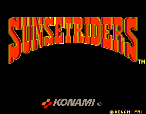 Sunset Riders (4 Players ver EAC) Title Screen